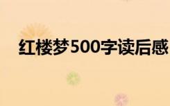 紅樓夢500字讀后感 紅樓夢300字讀后感