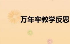 萬年牢教學(xué)反思 《萬年牢》教案