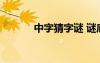 中字猜字謎 謎底是中字的謎語