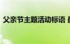 父親節(jié)主題活動(dòng)標(biāo)語(yǔ) 最新的父親節(jié)活動(dòng)標(biāo)語(yǔ)