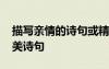 描寫親情的詩句或精彩的句子 描寫親情的優(yōu)美詩句