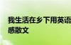 我生活在鄉(xiāng)下用英語(yǔ)怎么說 我生活在鄉(xiāng)下情感散文