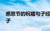 感恩節(jié)的祝福句子經(jīng)典短語(yǔ) 感恩節(jié)的祝福句子