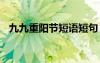 九九重陽節(jié)短語短句 九九重陽節(jié)祝福短信