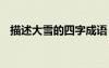 描述大雪的四字成語 描寫大雪的四字成語