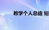 教學個人總結 短篇 教學個人總結