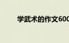 學武術的作文600字 學武術的作文