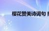 櫻花贊美詩詞句 描寫櫻花的古詩詞