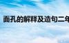 面孔的解釋及造句二年級(jí) 面孔的解釋及造句