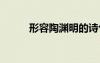 形容陶淵明的詩句 陶淵明的詩句
