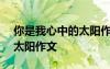 你是我心中的太陽作文800字 你是我心中的太陽作文