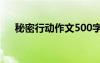 秘密行動作文500字左右 秘密行動作文