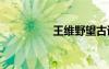王維野望古詩 野望古詩