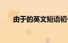 由于的英文短語初一 由于的英文短語