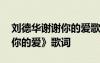 劉德華謝謝你的愛歌詞國語版 劉德華《謝謝你的愛》歌詞