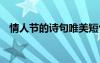 情人節(jié)的詩句唯美短句大全 情人節(jié)的詩句
