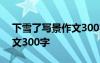 下雪了寫景作文300字怎么寫 下雪了寫景作文300字