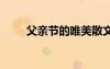 父親節(jié)的唯美散文 父親節(jié)感人散文