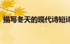 描寫冬天的現(xiàn)代詩短詩 描寫冬天的現(xiàn)代詩詞