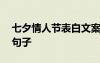 七夕情人節(jié)表白文案 七夕情人節(jié)浪漫的表白句子
