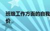 班級工作方面的自我評價 工作方面的自我評價