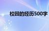 校園的經(jīng)歷500字 校園經(jīng)歷的事作文