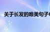 關(guān)于長發(fā)的唯美句子66句 長發(fā)的唯美句子