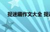 捉迷藏作文大全 捉迷藏優(yōu)秀作文500字