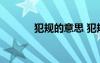犯規(guī)的意思 犯規(guī)的解釋及造句