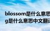 blossom是什么意思中文翻譯成 blossoming是什么意思中文翻譯
