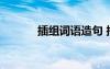 插組詞語造句 插的組詞及造句
