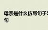 母親是什么仿寫句子5個 母親是什么仿寫排比句