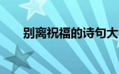 別離祝福的詩句大全 別離祝福的詩句