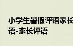 小學生暑假評語家長的話 小學生暑假家長評語-家長評語