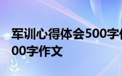 軍訓心得體會500字作文大一 軍訓心得體會500字作文