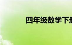 四年級數(shù)學下冊同步練習試題