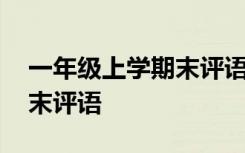 一年級(jí)上學(xué)期末評(píng)語(yǔ)大全簡(jiǎn)短 一年級(jí)上學(xué)期末評(píng)語(yǔ)