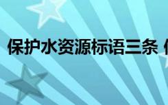 保護水資源標語三條 保護水資源的標語分享