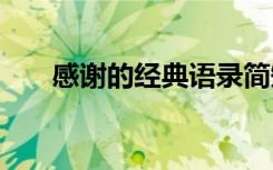 感謝的經(jīng)典語錄簡短 感謝的經(jīng)典語錄