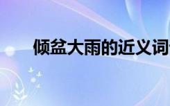 傾盆大雨的近義詞語(yǔ) 傾盆大雨同義詞