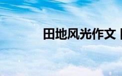田地風(fēng)光作文 田地作文600字