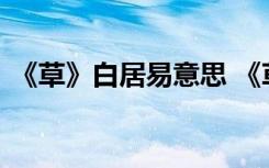 《草》白居易意思 《草》白居易古詩的寓意