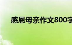 感恩母親作文800字優(yōu)秀 感恩母親作文