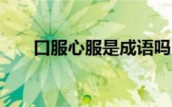 口服心服是成語嗎 口服心服成語解釋