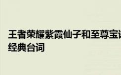 王者榮耀紫霞仙子和至尊寶語(yǔ)錄 王者榮耀至尊寶紫霞仙子的經(jīng)典臺(tái)詞