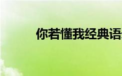 你若懂我經(jīng)典語錄 你若懂我散文