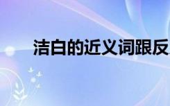 潔白的近義詞跟反義詞 潔白近反義詞