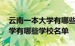 云南一本大學(xué)有哪些學(xué)校名單表 云南一本大學(xué)有哪些學(xué)校名單