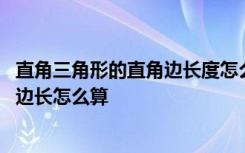 直角三角形的直角邊長度怎么算 直角三角形概述直角三角形邊長怎么算