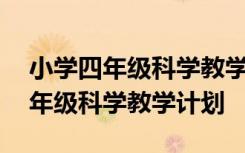 小學(xué)四年級科學(xué)教學(xué)計劃下冊人教版 小學(xué)四年級科學(xué)教學(xué)計劃